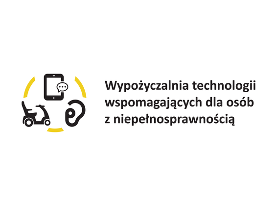 Logotyp z napisem: Wypożyczalnia technologii wspomagających dla osób z niepełnosprawnością