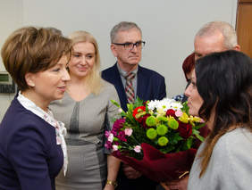 Kadra zarządzajca PFRON gratuluje nowej minister Marlenie Maląg