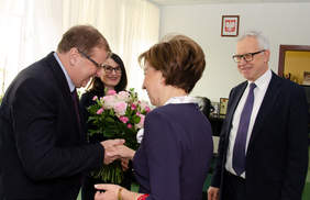 Zastepcy Prezesa Zarządu PFRON gratulują nowej pani minister Marlenie Maląg